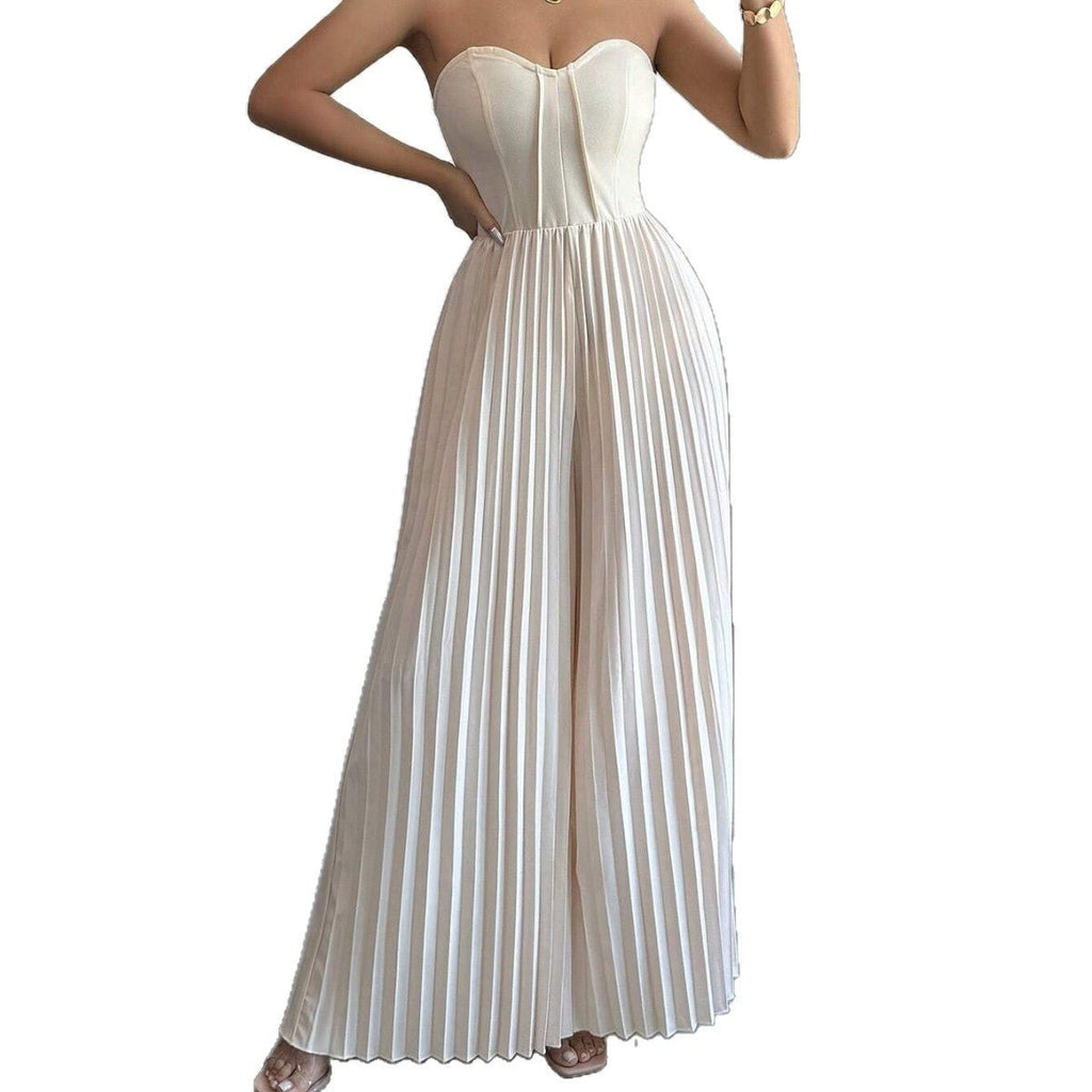 Women's Solid - color Tube Top With Waist - cinching Design - VibraStore