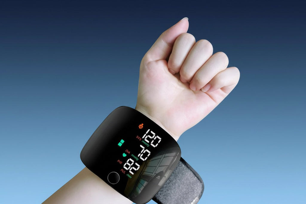 Wrist Sphygmomanometer Rechargeable Blood Pressure Meter Wrist Blood Pressure Eter Smart Touch Screen Blood Pressure Meter Household Electronics - VibraStore
