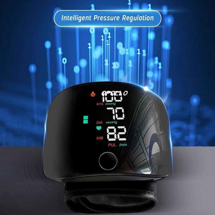 Wrist Sphygmomanometer Rechargeable Blood Pressure Meter Wrist Blood Pressure Eter Smart Touch Screen Blood Pressure Meter Household Electronics - VibraStore