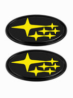 2Pcs Acrylic Car Front Rear Logo Emblem Sticker For Subaru STI XV Impreza BRZ WRX Legacy Outback Auto Hood Trunk Badge Cover 2015/2019