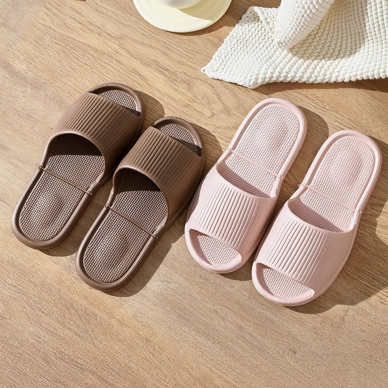 Zapatillas de casa para baño con fugas, zapatilla de ducha de secado rápido, chanclas de playa ligeras y con fugas, toboganes de natación para mujer - VibraStore